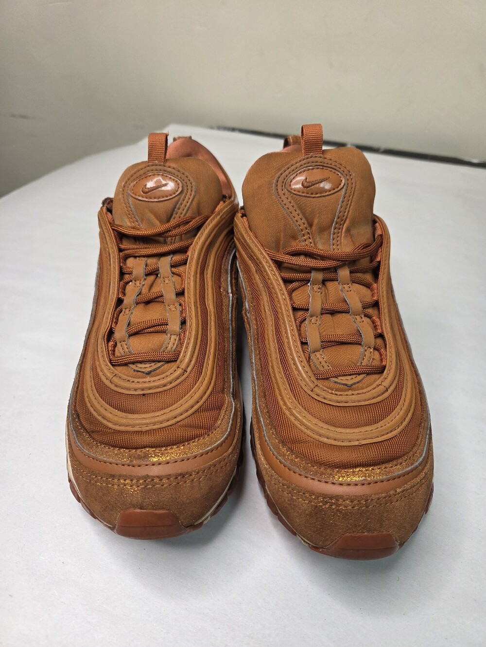 Nike Air Max 97 Bronze Copper Metallic Sneakers Women's US 9 EUR 40.5 Shoes - Picture 2 of 12